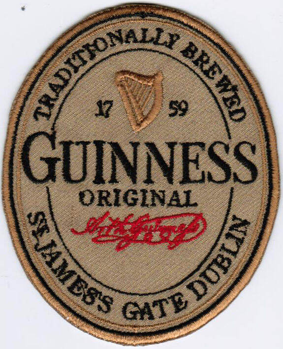 Guinness Beer Dry Stout Badge Iron On Embroidered Patch Lazada