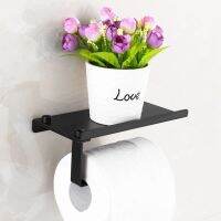 Toilet Wall Mounted Paper Holder Stainless Steel Tissue Holder Mobile Phone Paper Roll Rack Wall Mount Bathroom Storage Rack Toilet Roll Holders