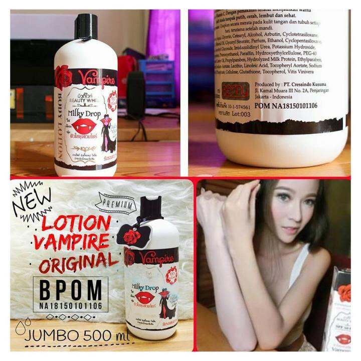 [bisa Cod] Lotion Vampire Milky Drop Whitening Beauty White Original