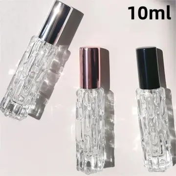 30ml Perfume Spray Bottle Black Flat Round Fragrance Oil Parfum Atomizer  Cosmetic Packaging Glass Perfume Bottles 10pcs