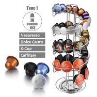 Dolce Gusto Nespresso K-Cup Coffee Capsule Holder Stand Rotary Coffee Pod Tower Rack Rotatable Coffee Pods ชั้นวางของ