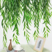 [COD] leaves fake green plants indoor decoration weeping rattan artificial flower factory wholesale