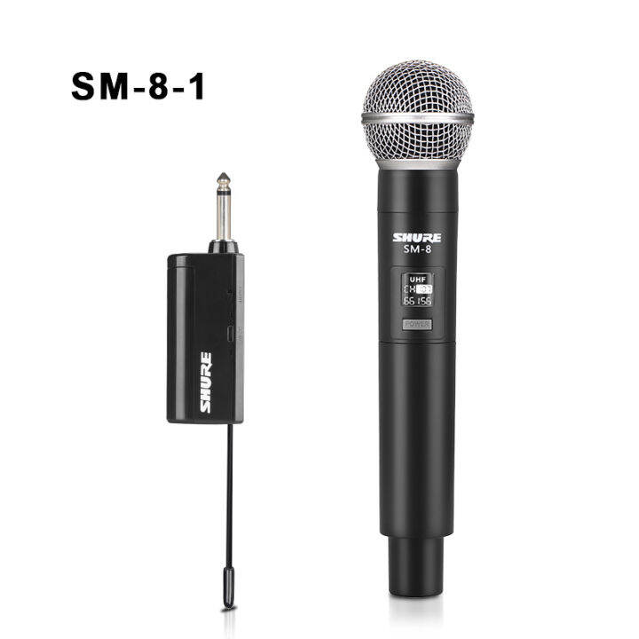 ไมคโครโฟนไร้สาย-shure-sm-8-ไมโครโฟนร้องเพลง-ไร้สายuhf-ไมค์ลอย-ไมค์ลอยแบบพกพา-ชุดรับ-ส่งไมโครโฟนไร้สาย-u-segment-ไมค์คู่แบบมือถือ-wireless-microphone