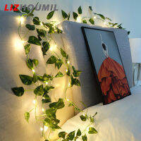 LIZHOUMIL ไฟ Led สีเขียวแบบพกพาโคทไฟเส้นหวายจำลองเถาไฟประดับสวยงามสำหรับ Hiasan Kamar