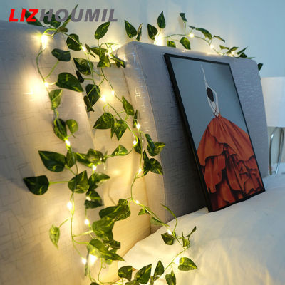 LIZHOUMIL ไฟ Led สีเขียวแบบพกพาโคทไฟเส้นหวายจำลองเถาไฟประดับสวยงามสำหรับ Hiasan Kamar