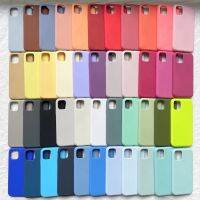 Casing silikon Logo resmi asli untuk iPhone 13 12 14 11 Pro Max casing Apple iPhone 13 12 11 14 Pro penutup penuh Coque