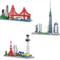 NEW Tokyo ดูไบ San Francisco Skyline Micro Diamond อิฐโลกที่มีชื่อเสียงก่อสร้างของเล่น DIY ที่ดีที่สุดของขวัญเด็ก