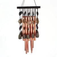 Outdoor Indoor Metal Tube Wind Chime with Copper Bell Windchimes For Patio Garden Terrace Decoration 80cm