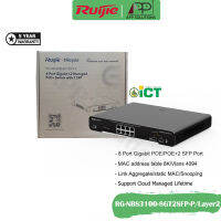 ?1Free1?REYEE Switch L2(สวิตซ์ฮับ)Port Gigabit 8POE+2SFPรุ่นRG-NBS3100-8GT2SFP-P(ประกัน5ปี)