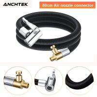 [HOT QAA,JXHKLWW 121] Anchtek 80ซม. ยาง Inflator ท่อจักรยาน Moto รถล็อค Air Chuck Inflatable Air Pump Extension Tube Adapter Twist ยางการเชื่อมต่อ