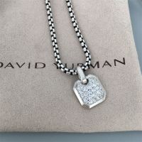 David Yurman Necklace Roman Amulet In 18K Silver15mm With Pavué Diamond European And American Fashion Electroplating Chain