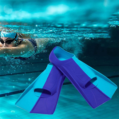 อุปกรณ์ครีบเซ็ตชุดว่ายน้ำขนาด Xxs-Xl ดีไซน์ป้องกันการลื่นไถลตีนกบดำน้ำสั้นทนทานต่อการฉีกขาด