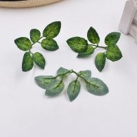 【cw】Wholesale 100pcs 6Leavespcs Green Artificial Leaf Flower For Wedding Home Decoration Foliage DIY Scrapbooking Craft Fake Flower ！