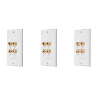 3X 4 Posts Speaker Wall Plate Home Theater Wall Plate Audio Panel for 2 Speakers