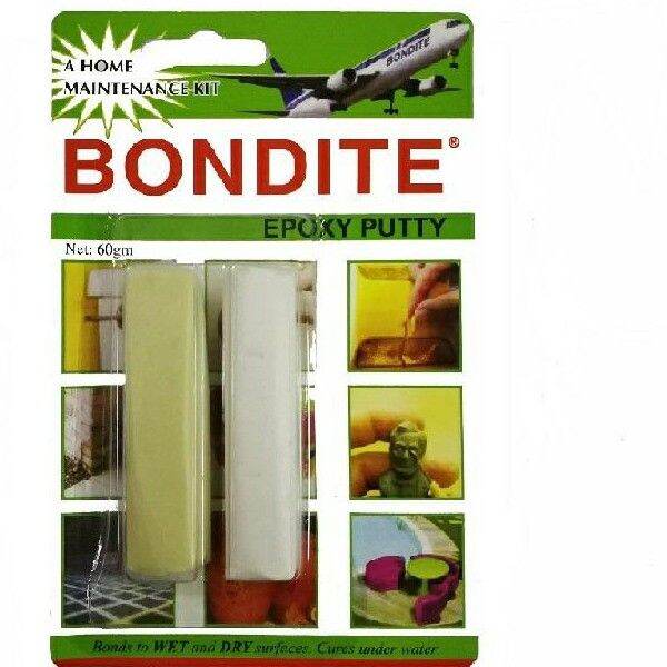 BONDITE EPOXY PUTTY ADHESIVE (Bonds to WET and DRY surfaces, Cures