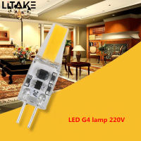 หลอดไฟ LED G4 LITAKE ไฟ LED 3W 12V DC 220V AC ใช้เปลี่ยนหลอดไฟแอลอีดีทรงทรังข้าวโพดโคมไฟสว่างมากฮาโลเจนสำหรับโคมระย้า