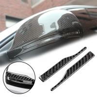 Sticker 2Pcs Car Anti-collision Strip Carbon Fiber Rearview Mirror Trim Car Accessories For Audi A4L A6L A5 Q2L Q5 Q3 Q5L A3 Car Door Protection