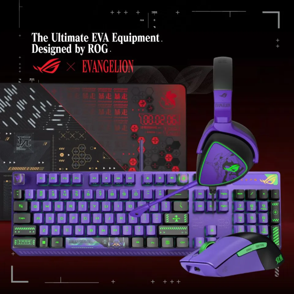 ASUS ROG Strix Scope RX EVA Edition, 100% RGB Gaming Keyboard, ROG RX Red  Optical Mechanical Switches,IP57 Water Resistance,USB Passthrough,Wider  Ctrl Key,Stealth Key, Macro Support,Evangelion Themed 