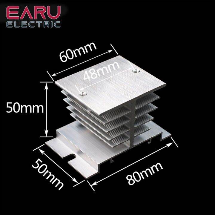 1ชิ้นครีบอะลูมิเนียมใหม่เฟสเดียวสถานะของแข็งรีเลย์-ssr-10a-เพื่อ40a-หม้อน้ำระบายความร้อนอลูมิเนียมรางติดตั้งใหม่ล่าสุด