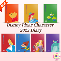 D Isney Pixar Characters 2023 Diary Korean Standard, Korean Style, Monthly Weekly Planner Hardcover Gift, Christmas, Date Type, Journal Student Planner Notepads แบบพกพา,โน๊ตบุ๊ค,พูห์