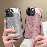 กระจกนิรภัยลายนูนสำหรับน้องหมารุ่น iPhone 7, 8, X, XS, XR, 11, 12, 13, 14เคสโทรศัพท์