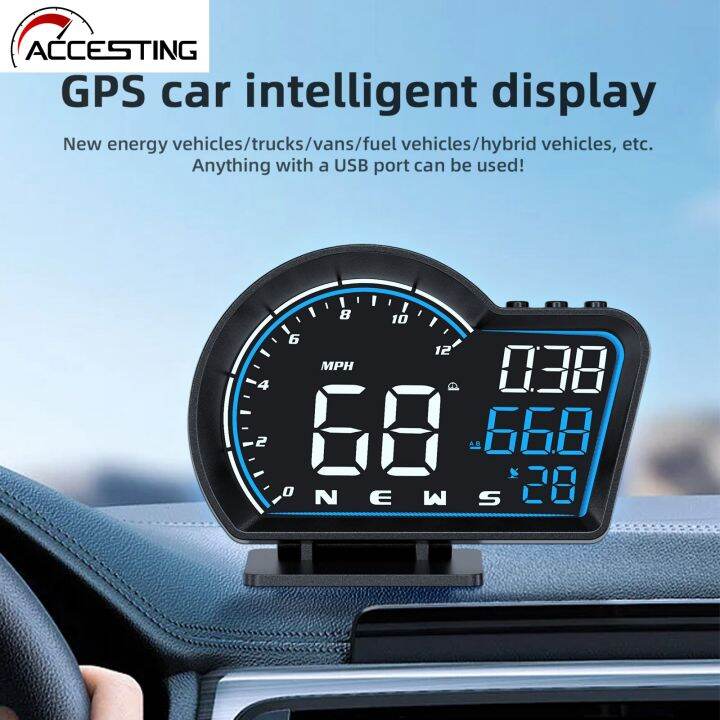 G16 HUD GPS Speedometer For Car With Safe Driving Overspeed Alarm GPS For ALL Car Accessories On
