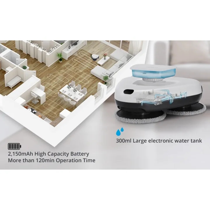 EVERYBOT ThreeSpin Robot Mop TS300 Extremely Powerful & Silent Floor