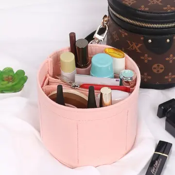 Round Felt Insert Bag for Bucket Bag Organizer Travel Cosmetic