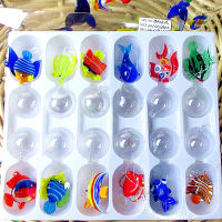 New Floating Glass Bubble Fish Miniature Figurines Pendant Aquarium Decoration Ornaments Marine Animal Statue Decor Accessories