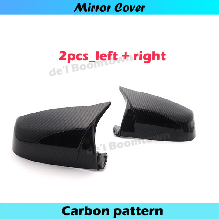 Cheap Carbon Fiber Exterior Side Rearview Mirror Cover Trim For BMW 5 6 7  Series F01 F02 F03 F04 F06 F07 F10 F11 F12 F13 Bright