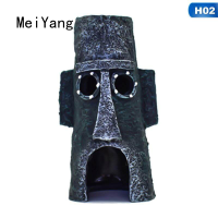 MeiYang 1 PC ตู้ปลาขนาดเล็กสำหรับ SpongeBob Squidward บ้านการ์ตูนบ้านตู้ปลาแท็งก์ปลา Decor