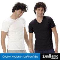 Sanremo Double Hygienic (1 ตัว) เสื้อแขนสั้น แซนรีโม หยุดยั้งแบคทีเรีย หมดกังวลกลิ่นเหงื่อ+อับชื้น ระบายอากาศดี ผ้านุ่ม NIS-SCD