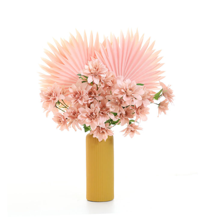 hot-ใบปาล์มดอกไม้ประดิษฐ์-พัดดอกทานตะวัน-pu-พื้นหลังงานแต่งงานดอกไม้ปลอม-pu-พัดลม-บ้านศิลปะการตกแต่ง