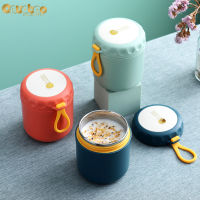 Onuobao 304 Stainless Steel Thermos Soup With Spoon 400ml Japanese Style Simple Portable Sealed Breakfast Lunch Cup