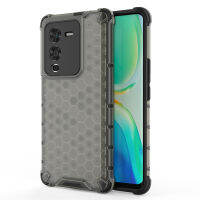 เคสรังผึ้งสำหรับ Vivo V25 Pro,[เกรดทหาร] [ป้องกันรอยขีดข่วน] ฮาร์ดพีซีและยืดหยุ่น TPU กันชนรังผึ้งกันกระแทกป้องกันกรณีโทรศัพท์สำหรับ Vivo V25 Pro