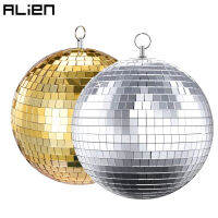 ALIEN Sliver Gold Glass Mirror Disco Ball Decorative Party Bright Reflective DJ Dance Christmas Home Club Stage Lighting Effect