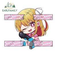 EARLFAMILY สติกเกอร์ติดรถลายการ์ตูน13ซม. Oshi No Ko สติ๊กเกอร์ติดท้ายรถกระจกบังลมกันน้ำอุปกรณ์เสริมรถยนต์ทันสมัย