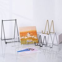 1pc Plate Display Stand Picture Easel Metal Plate Stands Holder Display Pictures Frame Photo Decorative Plate Dish Tabletop Arts