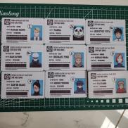 Bộ 9 thẻ 9 nhân vật ID card Jujutsu kaisen chú thuật hồi chiến