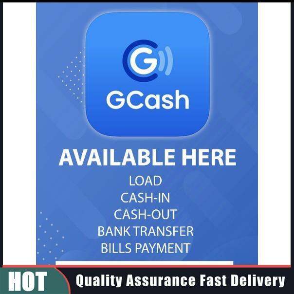 Laminated Gcash cash in cash out signage for house sari sari store ...