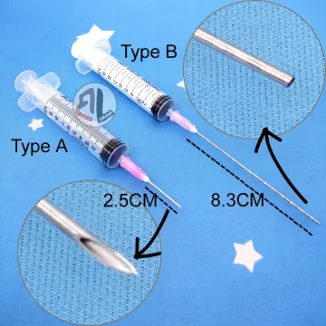 5 pc 10ml syringe with blunt 8cm long needle for refill ink CISS and  cartridges