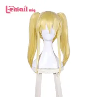 L-Email Wig Synthetic Hair Anime Kakegurui Compulsive Gambler Mary Saotome Cosplay Wigs Yellow With Braid Heat Resistant