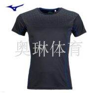 Mizuno Mizuno เสื้อยืดผู้ชายแขนแขนสั้นคอกลมดูดซับเหงื่อแห้งเร็วระบายอากาศ32MA7101มืออาชีพ