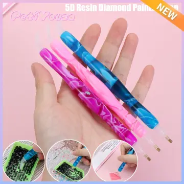 Resin Luminous Point Drill Pen DIY 5D Diamond Painting Pen Cross Stitch  Diamond Embroidery Art Accessories with Replacement Head