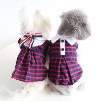 Red Colors Small Plaid Design Dog Vests and Dresses for 2022 Spring and Summer Pets Clothes Couple Dogs Outwear Clothes for Dogs Dresses