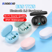 Wireless Bluetooth 5.0 Earphones E6S TWS In-Ear Handsfree Sports Headset 6D Stereo True Earbuds Bluetooth Waterproof Headphones