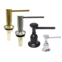 Solid Brass Dish Pump Soap Dispenser For Kitchen Sink Black Golden Liquid Lotion Holder Silicone Tube Kit Under Deck Counter