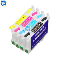 【In-Stock】 mjrtup 4Pcs T0631 T0632 T0633 T0634เติมหมึกสำหรับ Epson C67 C87 C87PE CX4100 CX4700 CX3700เครื่องพิมพ์พร้อมชิปรีเซ็ตอัตโนมัติ