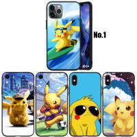 WA12 Cartoon Pikachu อ่อนนุ่ม Fashion ซิลิโคน Trend Phone เคสโทรศัพท์ ปก หรับ iPhone 7 8 11 12 13 14 Pro XS Max SE X XR Plus SE