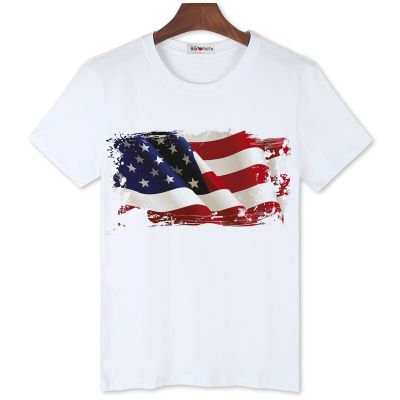 BGtomato 3D American Flag เสื้อยืดผู้ชายฤดูร้อน Cool เสื้อแขนสั้นเสื้อลำลองแบรนด์คุณภาพดี Tees